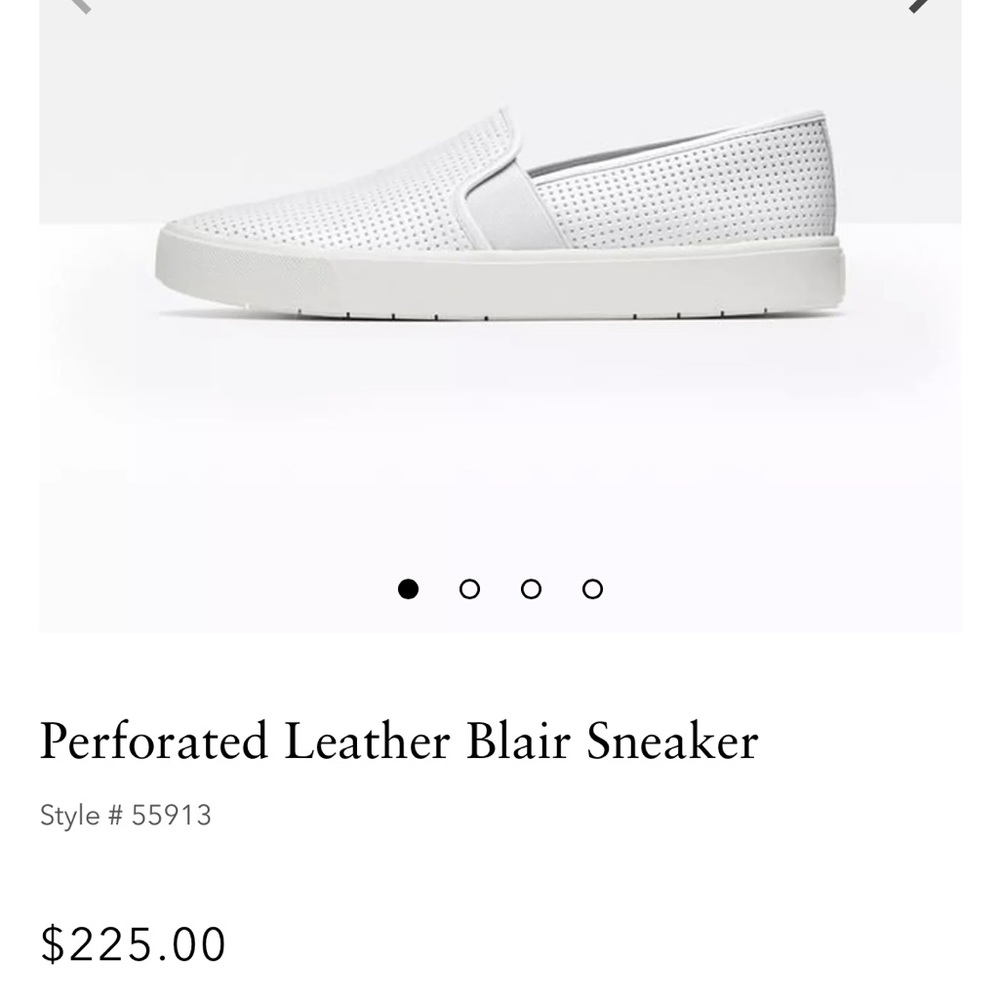 Vince leather Blaire perforated slip on sneakers size 7 - Picture 2 of 4